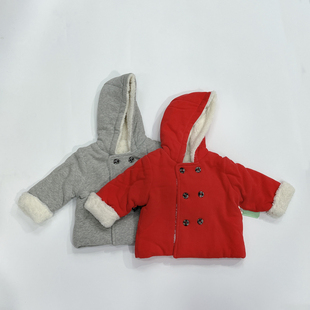 专柜婴童男女宝宝冬季夹棉加绒外套婴儿冬装儿童棉衣0842xs5
