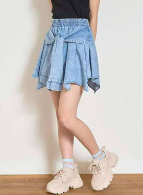 日单高货女童中大童亲子时尚个性不规则超酷短裤短裙130-170CA1