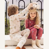 内衣套装 韩国童装 高货莫代尔棉无骨水印春秋冬卡通秋衣秋裤 家居H