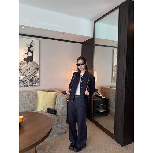 oker.-人章壳儿秋款原牛莱赛尔面料直筒裤牛仔裤(不含上衣)A1108