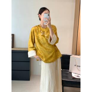 良之可-国风新中式-国风绑带上衣衬衫66382