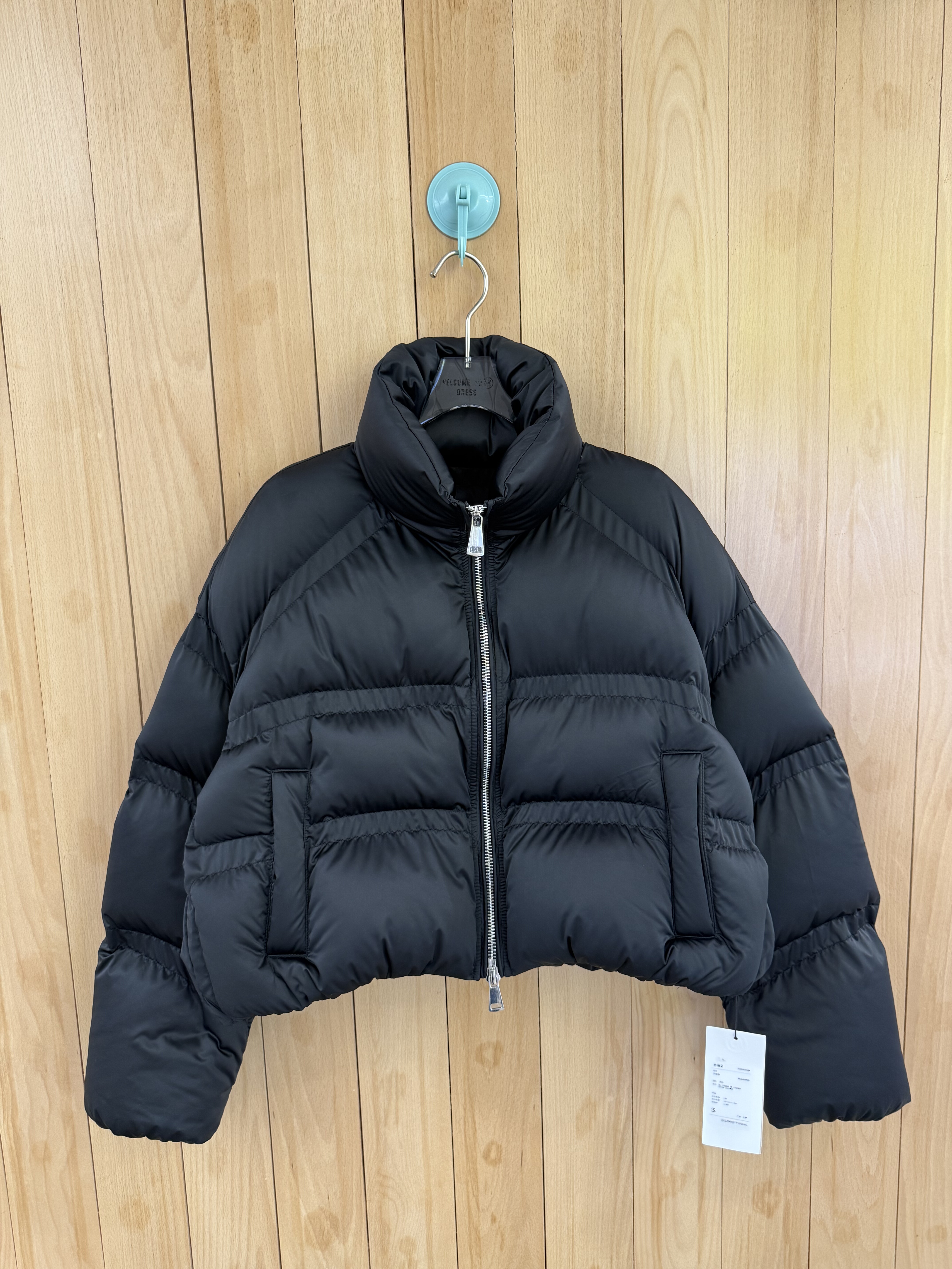 秋冬小众设计南油mskin6机车面包款保暖轻盈白鸭绒羽绒夹克外套入