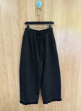 早秋DANN南油买手店美式波点荷叶花边廓形镰刀老钱风早秋休闲裤入