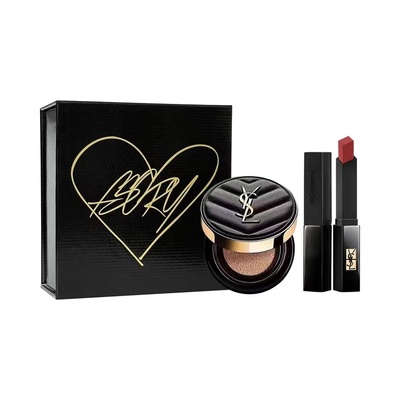 小黑条302口红皮革黑气垫B20粉气垫B10礼盒套装送礼