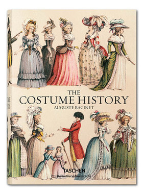 包邮现货 古典宫廷服装设计史 礼服大历史全集Auguste Racinet：The Costume History Taschen原版精装画册