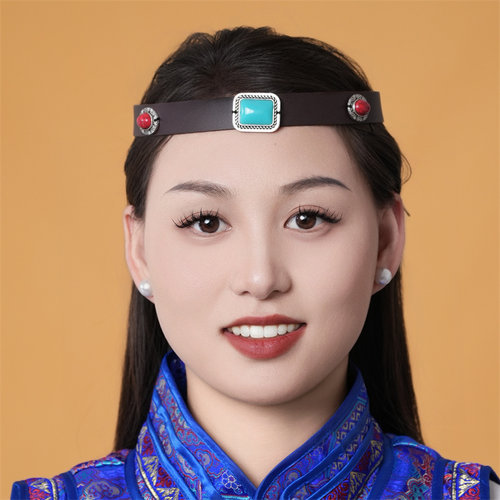 蒙古族头饰男女可调节发带头带民族风舞蹈演出拍照装饰品儿童发饰