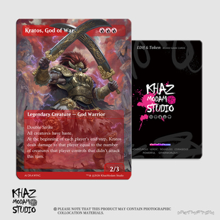 万智牌MTG战神奎托斯Kratos, God of War自制代卡代牌异画现货