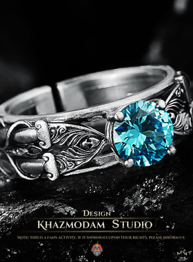 指环王魔戒925银戒指都林之门