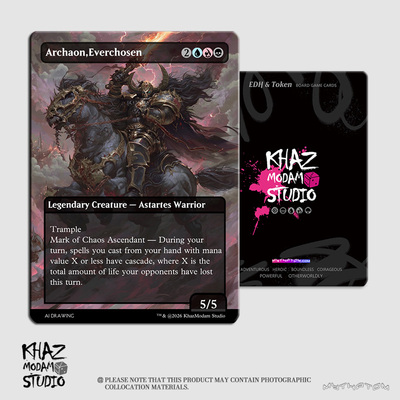 万智牌MTG掠夺者阿巴顿(Abaddon the Despoiler)自制代卡代牌现货