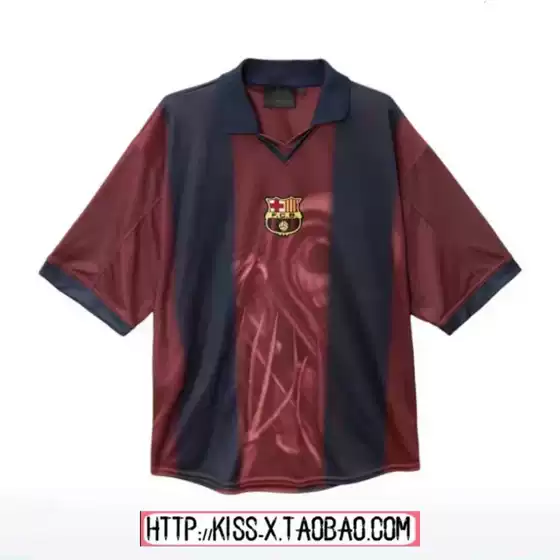 2026 American Travis Scott Cactus Jack Collaboration with Barcelona Couple's Jersey Short-Sleeved T-Shirt