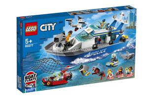LEGO乐高 城市系列60277警用巡逻艇益智拼装儿童积木玩具智力2021