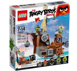75825 乐高LEGO 猪猪海盗船2016款 小鸟大电影 儿童智力玩具 愤怒