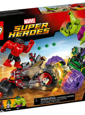 乐高LEGO 76078超级英雄系列 红浩克大战绿巨人 益智2017款智力