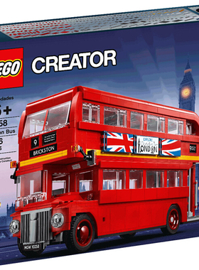 乐高LEGO 积木玩具10258英国双层巴士 创意经典系列2017款智力