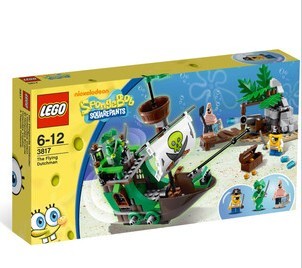 乐高LEGO 玩具海绵宝宝系列 儿童益智飞翔的荷兰人船 3817收藏