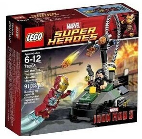 乐高lego 76008复仇者联盟 超级英雄 钢铁侠对战满大人智力拼接