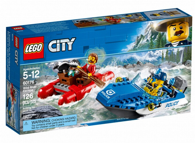 乐高lego 60176 城市系列2018款 激流追击 拼装积木玩具