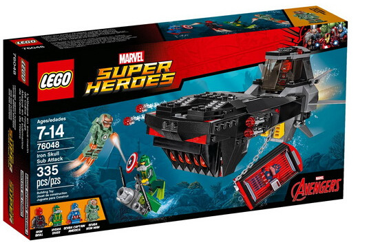 乐高lego 超级英雄系列76048钢铁骷髅攻击潜艇2016款儿童智力玩具