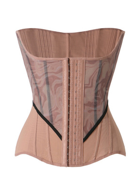 rib网纱沙土束腰带塑身衣收腹带女沙漏大码强力收腰运动塑腰小肚