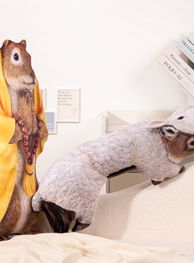 披着羊皮的狼抱枕搞怪印花玩具