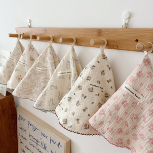 擦手毛巾挂式高颜值可爱高级感吸水不掉毛厨房卫生间儿童擦手帕