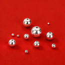 DIY定制假一赔三999足银散珠光面圆银珠按克纯银配件编绳手串材料