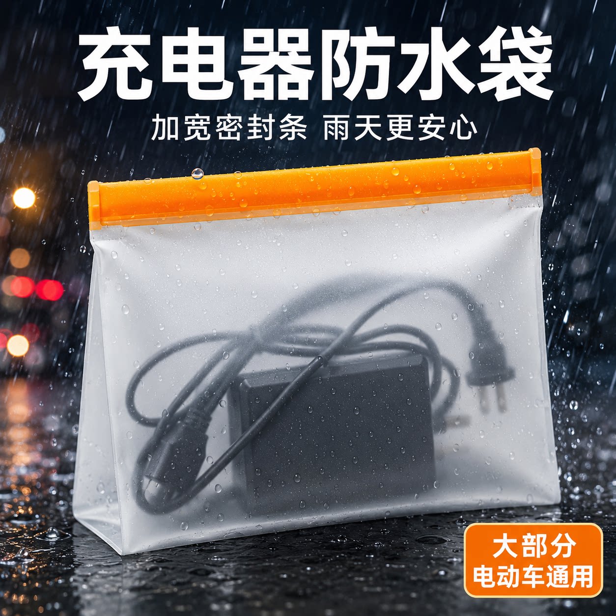 电动车充电器防雨袋电瓶自行车电池收纳袋室外充电防水保护套防尘