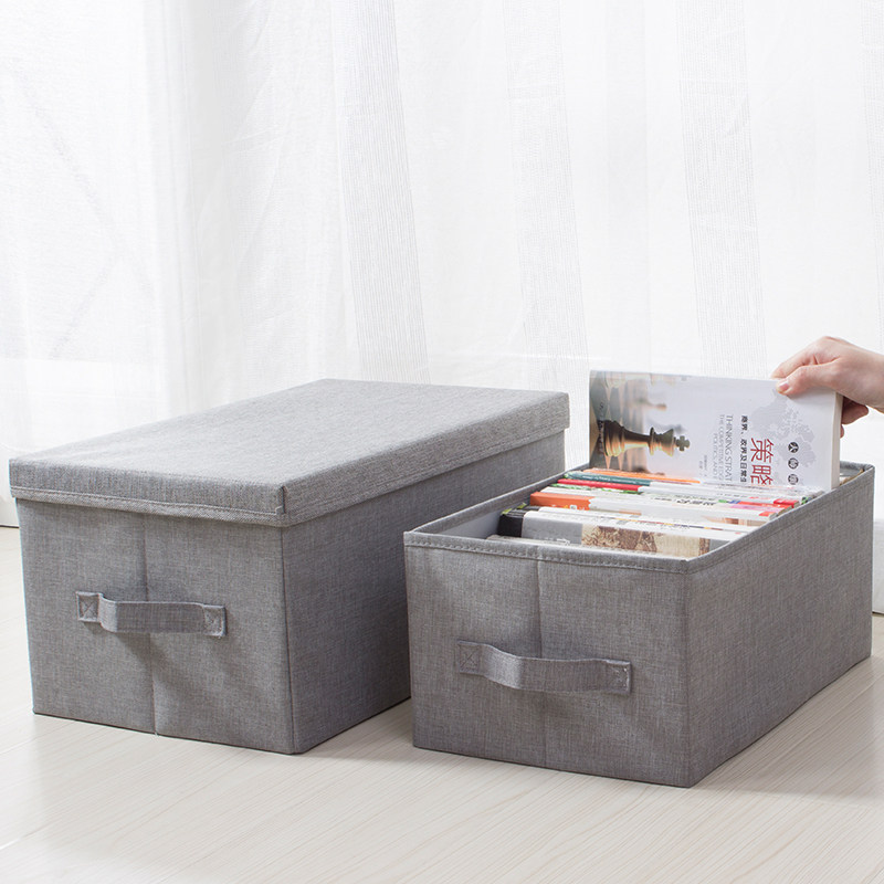 天纵书本收纳箱学生装书旧书整理箱可折叠教室分类书籍收纳盒神器