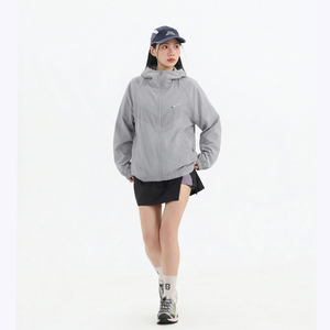 户外夏季轻薄透气宽松防紫外线运动防晒服连帽防晒衣外套爆款女款