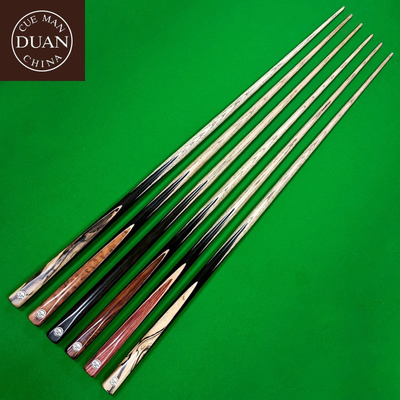 段氏金牌台球杆限量编号116枫木全黑檀手工中式黑八斯诺克小头杆