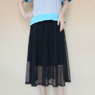 网纱裙下垂显瘦有内衬