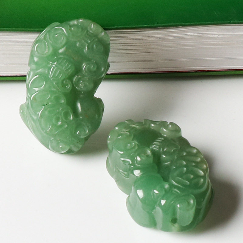 【可复检】东陵玉貔貅吊坠立体精雕挂件玉坠中式工艺品玉器玉石