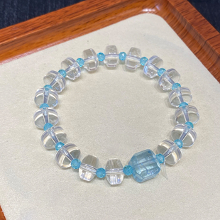 【云间叠】白水晶 方形托帕石手串清冷治愈氛围感礼物