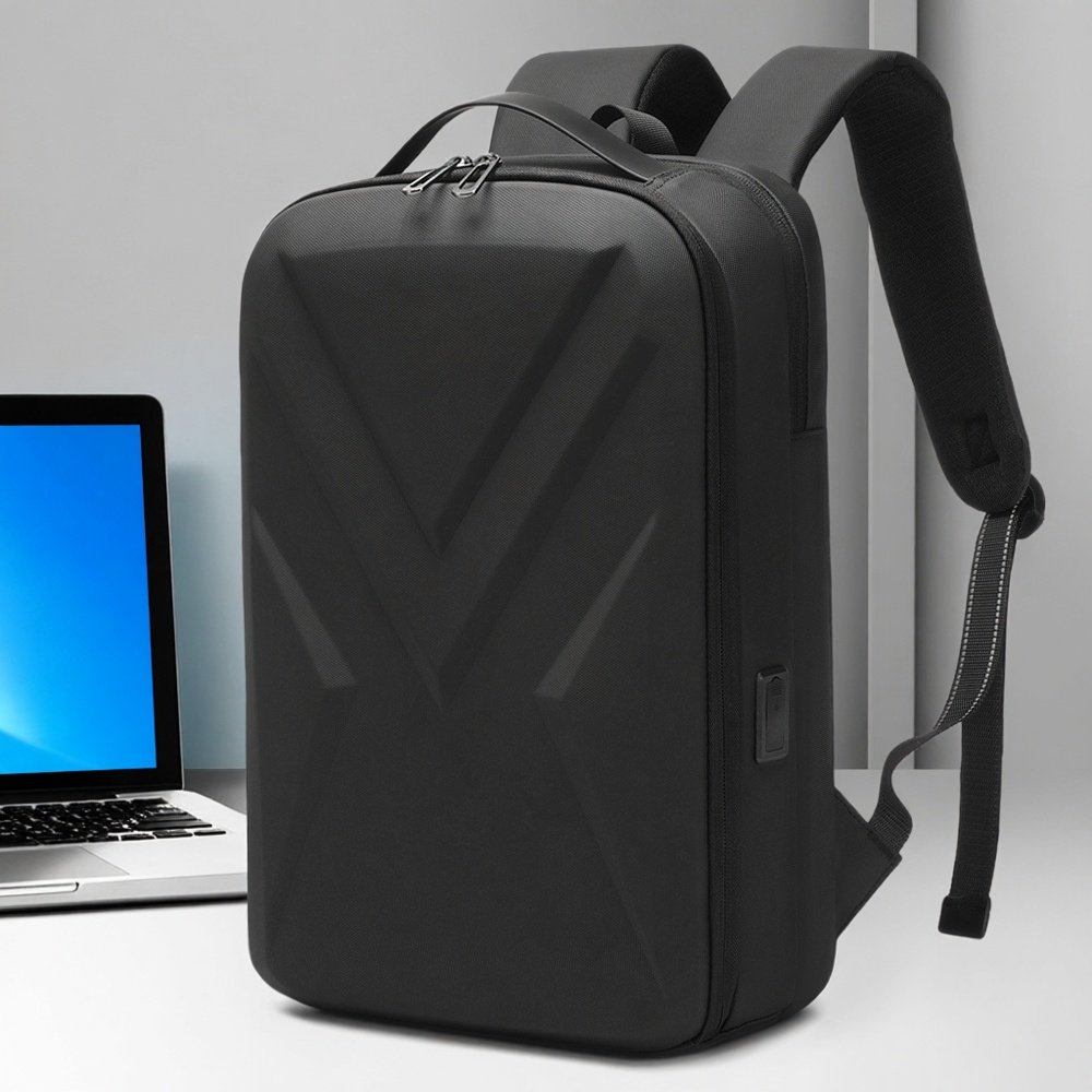 跨境商务双肩包男款通勤电脑包16寸USB充电背包高级感大容旅行包