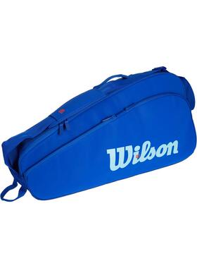 代购Wilson威尔胜网球包保护球拍收纳装备便携携带分隔储物蓝色