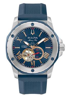 海外代购BULOVA/宝路华男士欧美腕表镂空机芯潜水防水自动机械