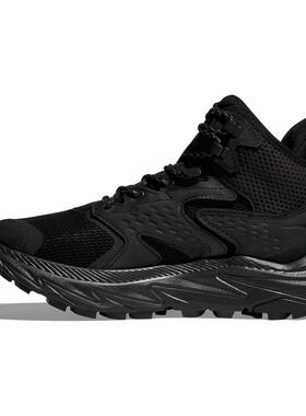 代购Hoka OneOne男士徒步鞋防风缓震耐磨透气合成皮革中帮黑色