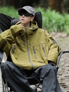 wassup happy美式机能户外三防软壳冲锋衣外套男春秋新款运动夹克图片