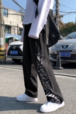 204-KZ941-P45男韩版潮流秋季拖地长裤宽松潮牌ins港风直筒休闲男，男装休闲裤，星座204
