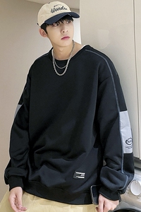 204-W66-P35港风休闲长袖卫衣男春秋潮牌2023新款潮衣服上衣图片