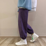 204-K27-P45松紧卫裤摇粒绒束脚棉裤男宽松BF街舞运动裤松紧卫裤，男装休闲裤，星座204