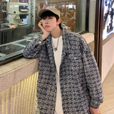 204-JK51-P55春季韩版气质百搭宽松中长款休闲男长袖衬衫上衣潮，男装衬衫，星座204