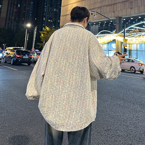 204-jk55-P95美式复古高街小香风外套男春秋款潮牌高级感小众夹克图片