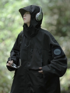 wassup happy美式机能户外三防软壳冲锋衣外套男春秋新款运动夹克图片
