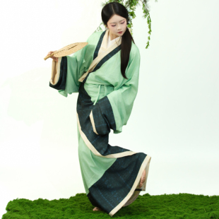 【曲裾 青梅】京渝堂旗下【归汉堂】西汉楚服单层提花纹男女同款