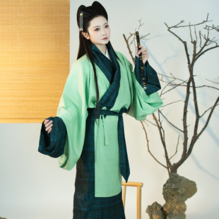 【直裾 青梅】京渝堂旗下【归汉堂】西汉制单层提花纹男女同款