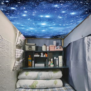 大学生宿舍上下铺防尘顶布魔术贴儿童子母高低床装饰遮灰挡尘布帘