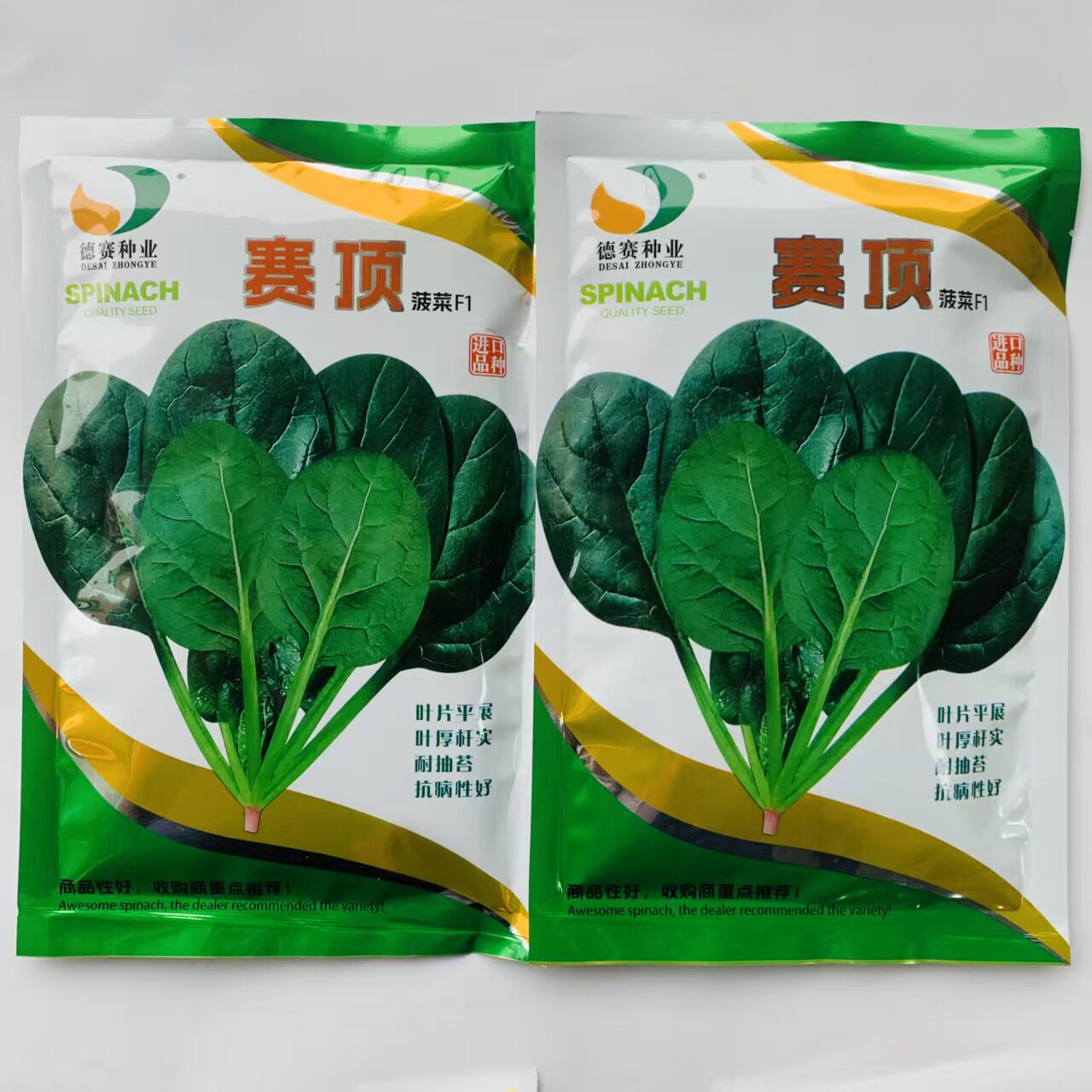 赛顶丹麦进口菠菜种子速生大叶种子高产耐热耐寒四季可播蔬菜种籽