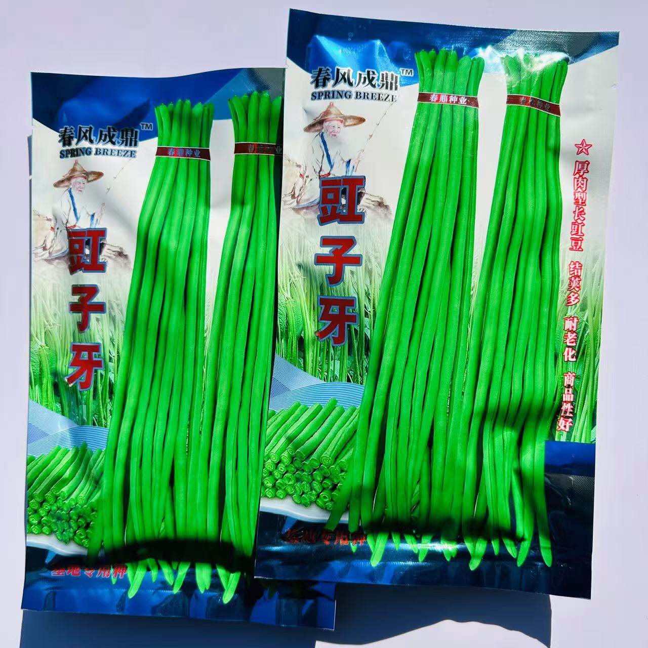 豇子牙早中熟豆角种子商品荚色翠绿色肉质厚纤维少肉质嫩长豆角