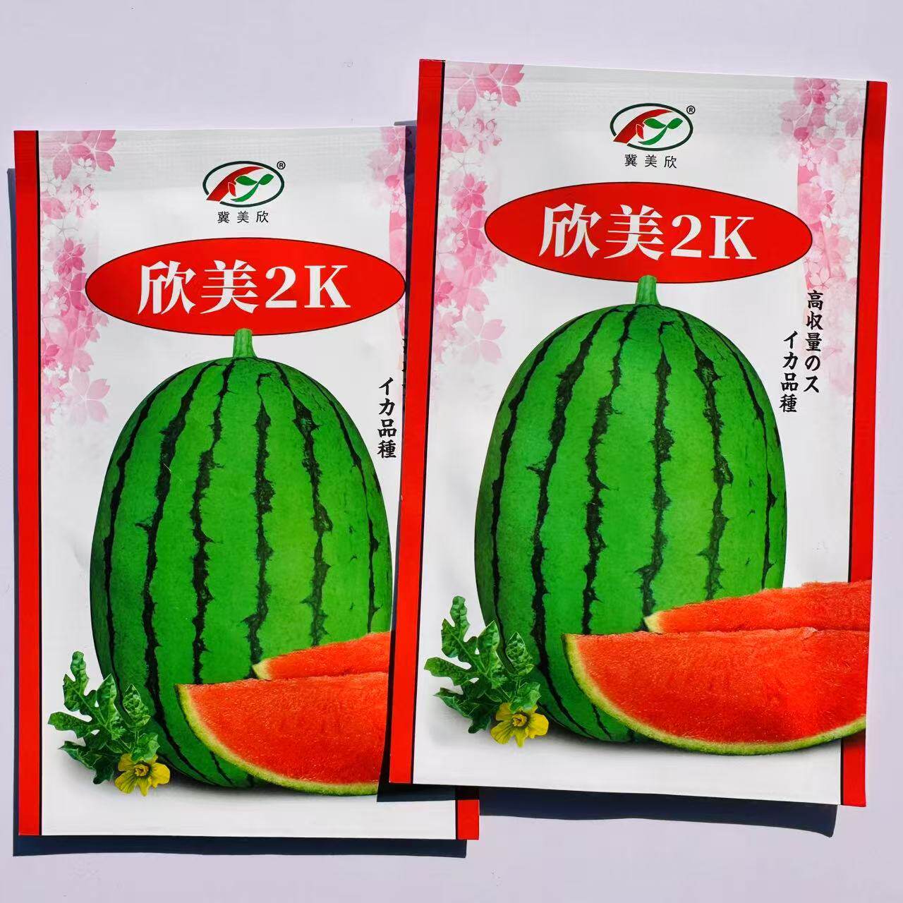 欣美2k西瓜种子椭圆形早熟小型西瓜种籽甜度高超甜水果种孑籽皮薄